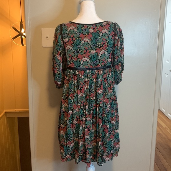 Anthropologie Floreat Ottava Floral Embroidered Peasant Dress Size Small - Picture 8 of 10